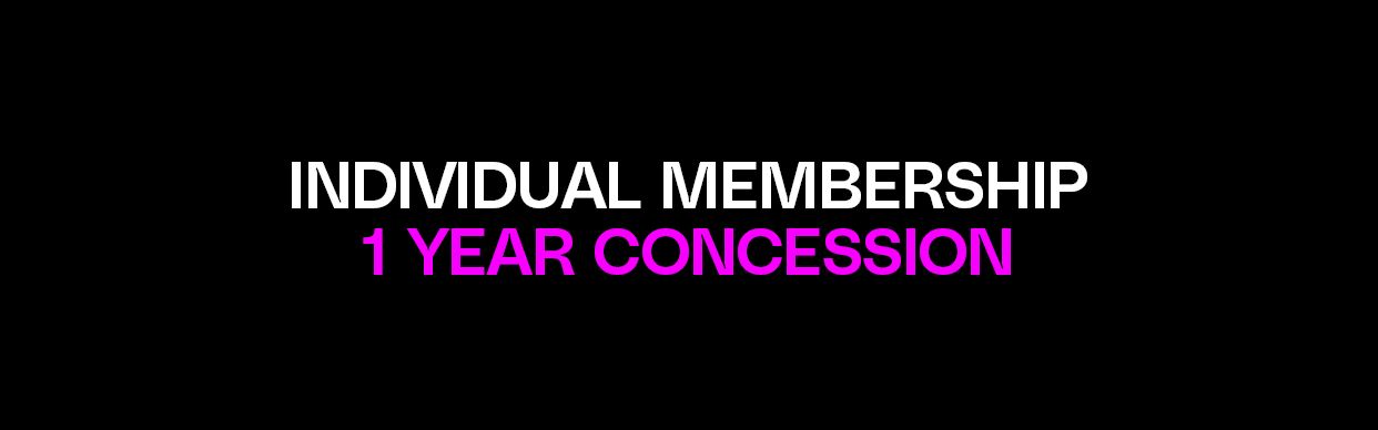 Individual Membership 1 Year - Concession