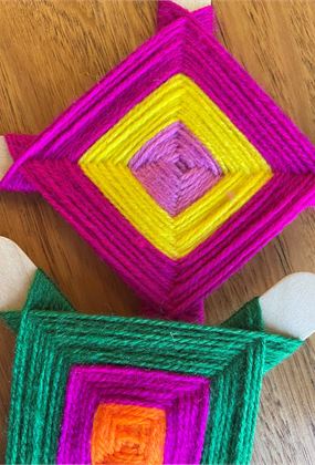 God's eye weaving with Marie Cook